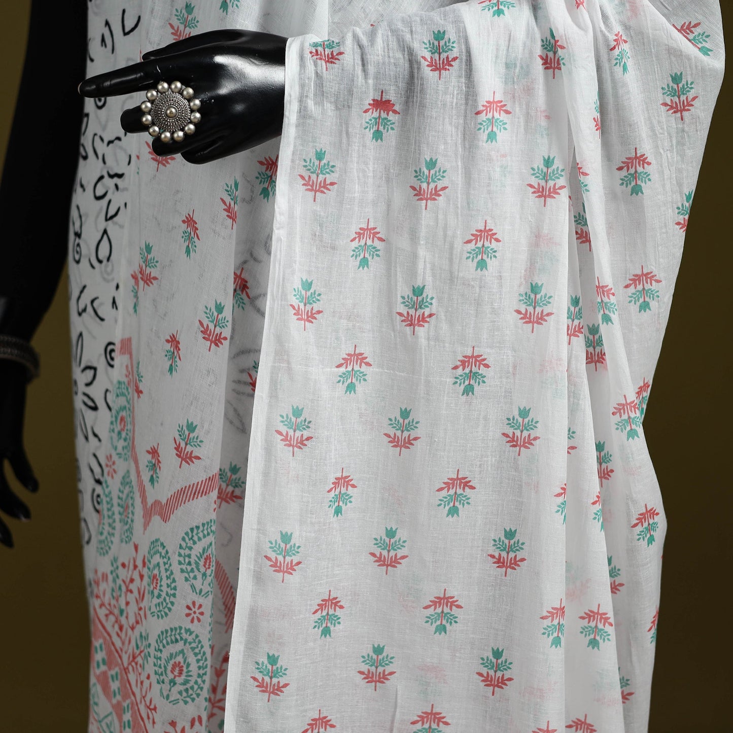Cotton jaipur printed dupatta 51 - handcrafted