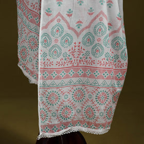 Cotton jaipur printed dupatta 51 - handcrafted