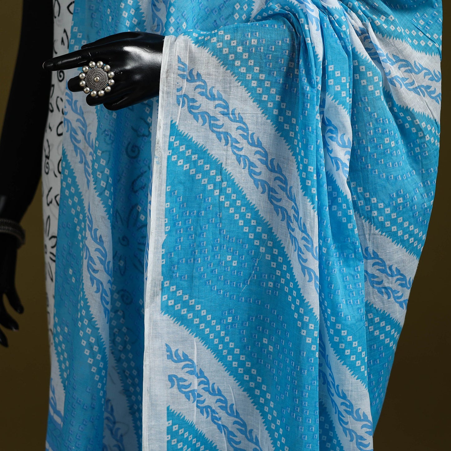 Cotton jaipur printed dupatta 52 - handcrafted