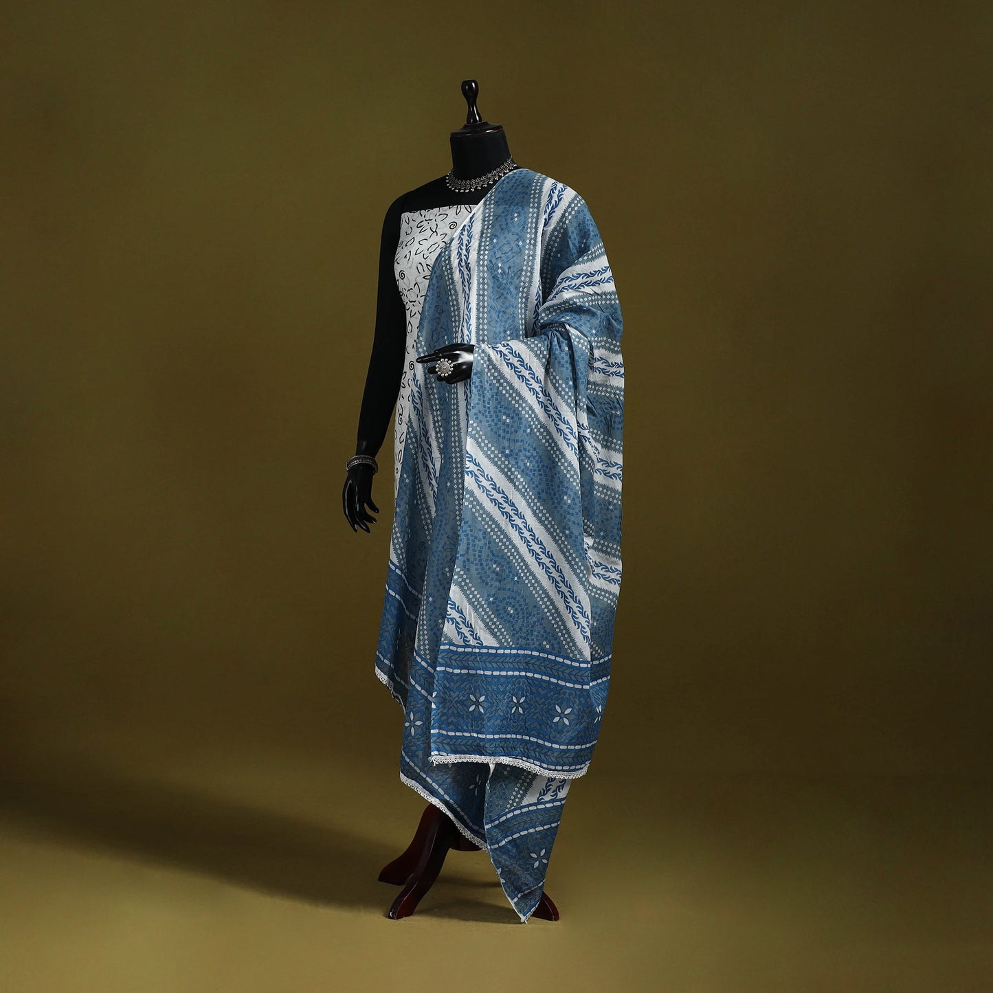 Cotton jaipur printed dupatta 53 - handcrafted