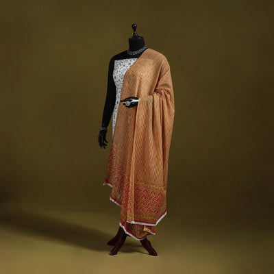 Cotton jaipur printed dupatta 55 - handcrafted
