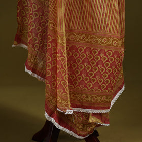 Cotton jaipur printed dupatta 55 - handcrafted