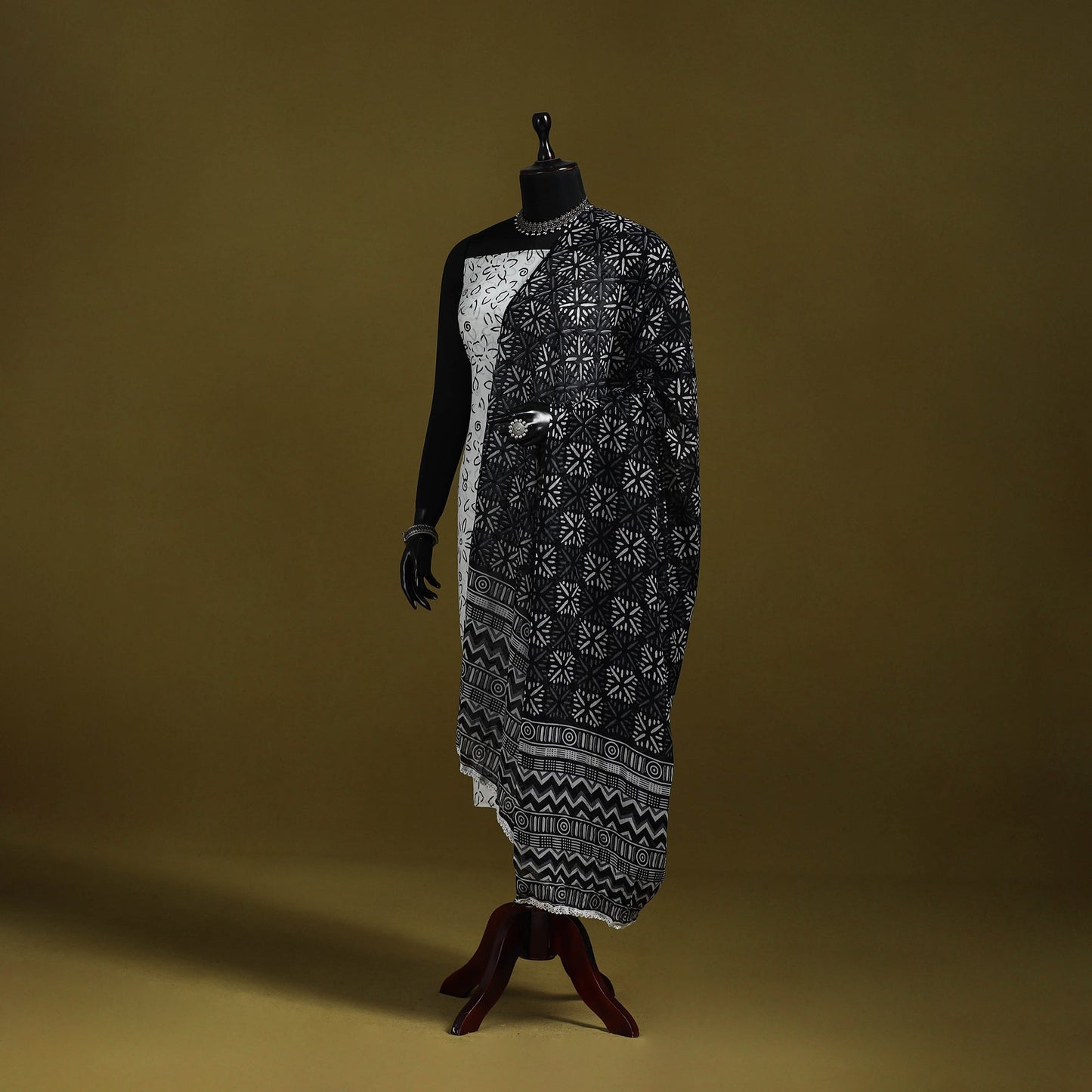 Cotton jaipur printed dupatta 56 - handcrafted