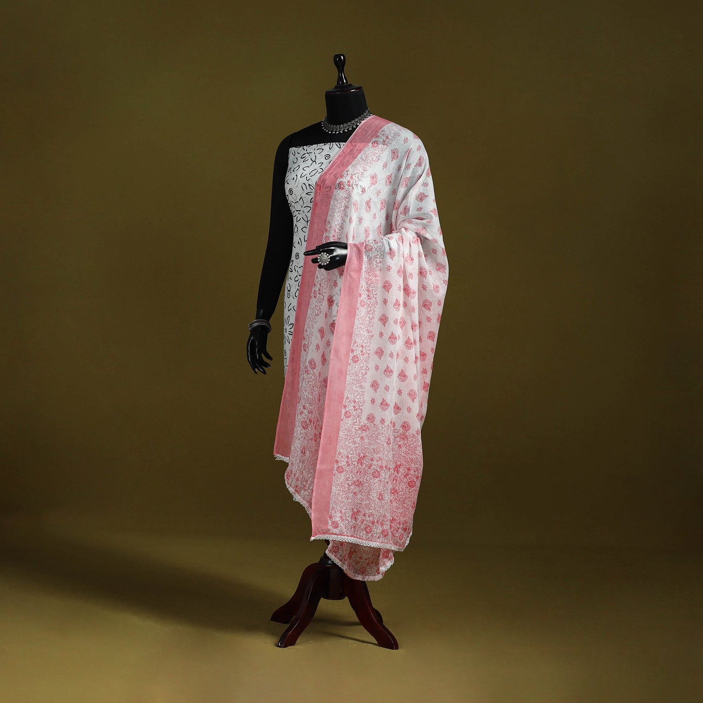 Cotton jaipur printed dupatta 59 - handcrafted