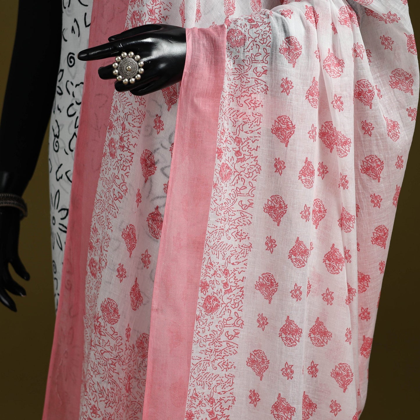 Cotton jaipur printed dupatta 59 - handcrafted