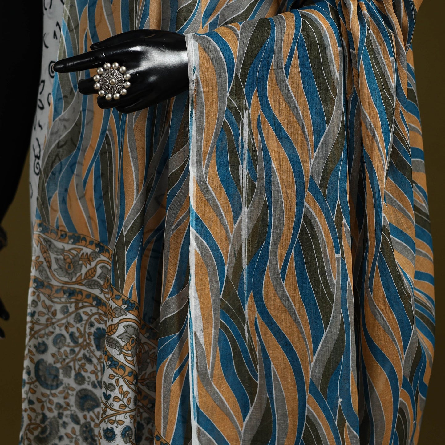 Cotton jaipur printed dupatta 61 - handcrafted