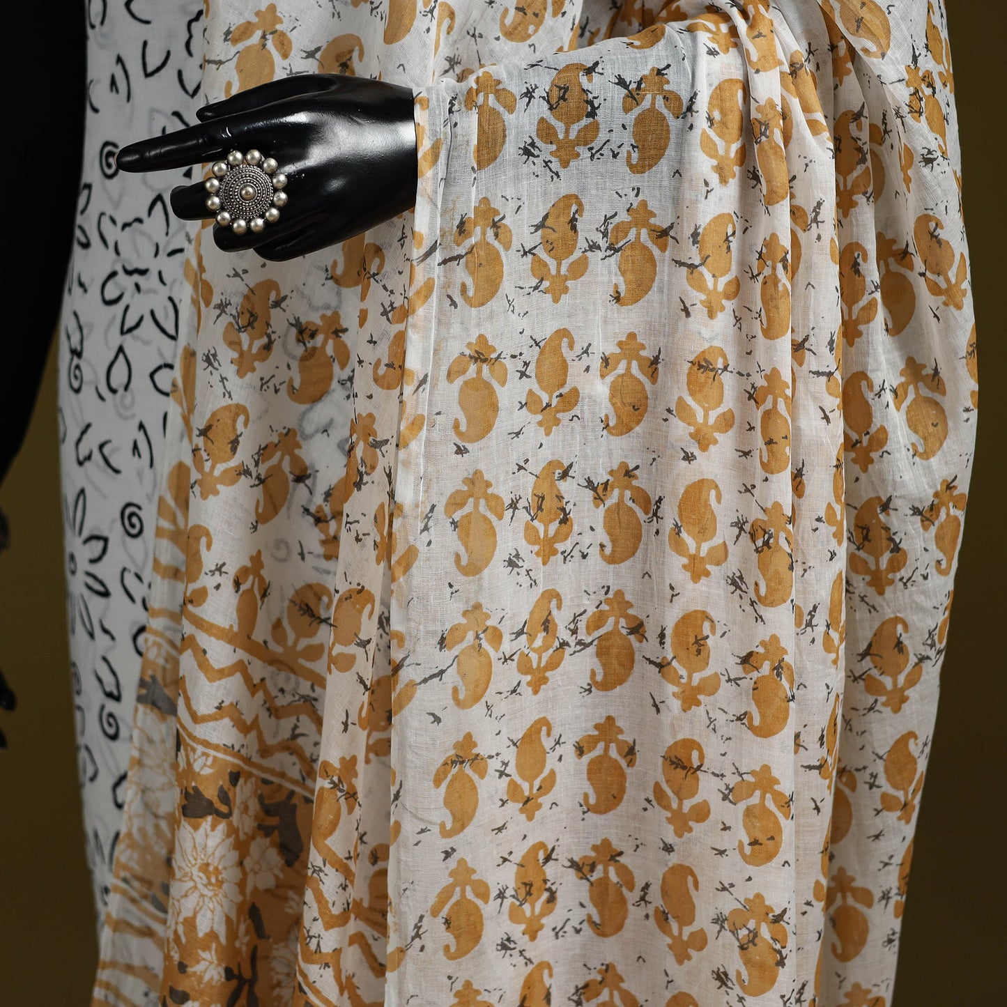 Cotton jaipur printed dupatta 62 - handcrafted