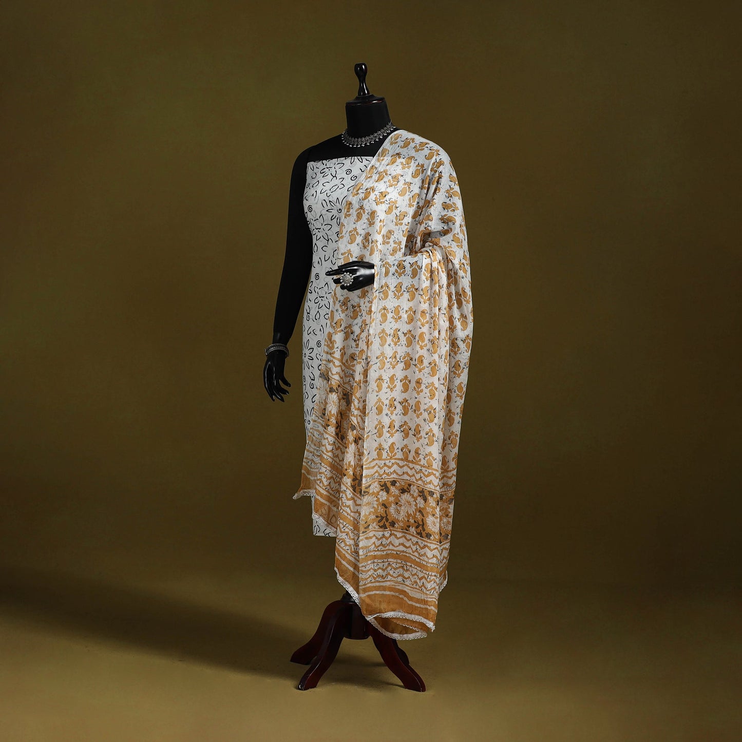 Cotton jaipur printed dupatta 62 - handcrafted