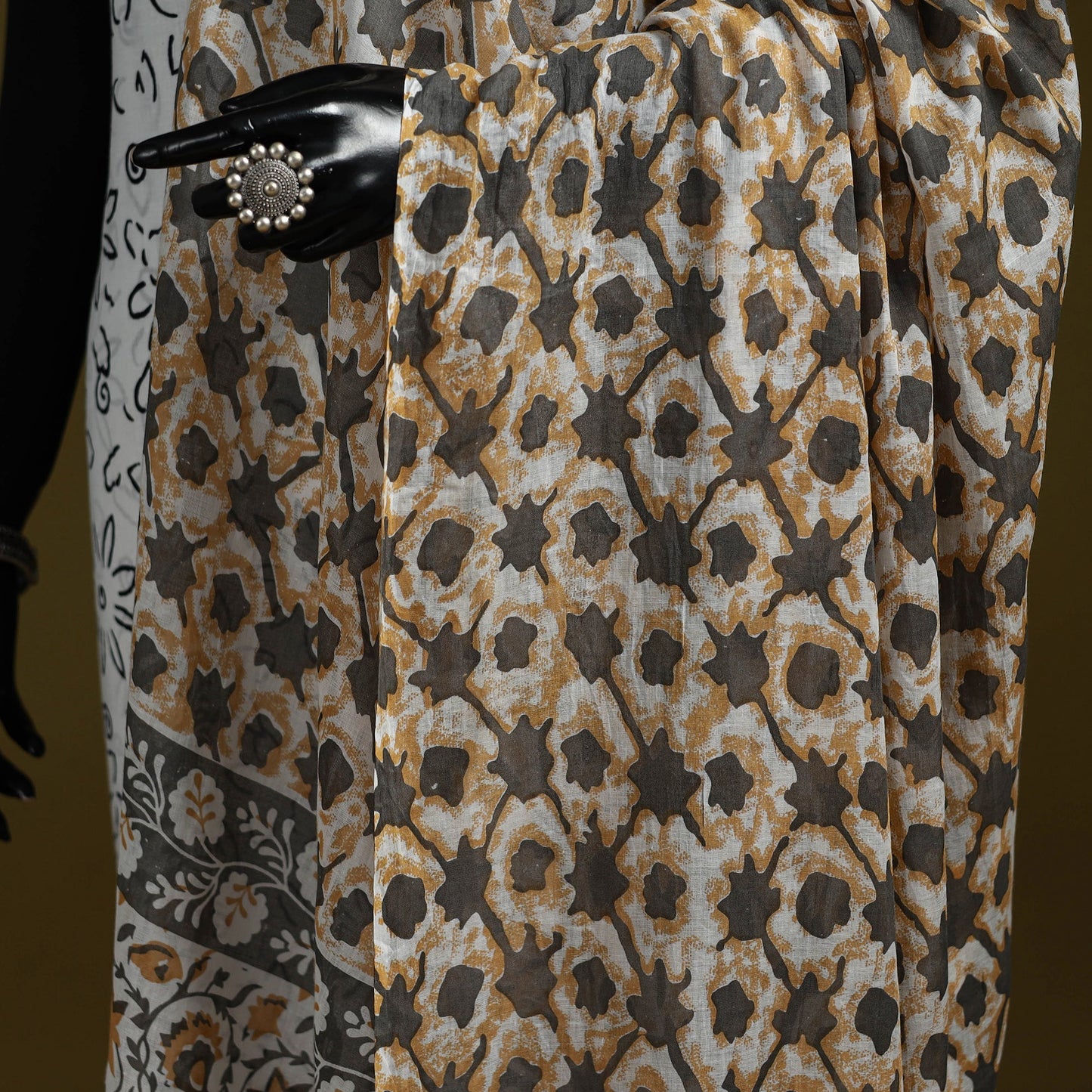 Cotton jaipur printed dupatta 63 - handcrafted