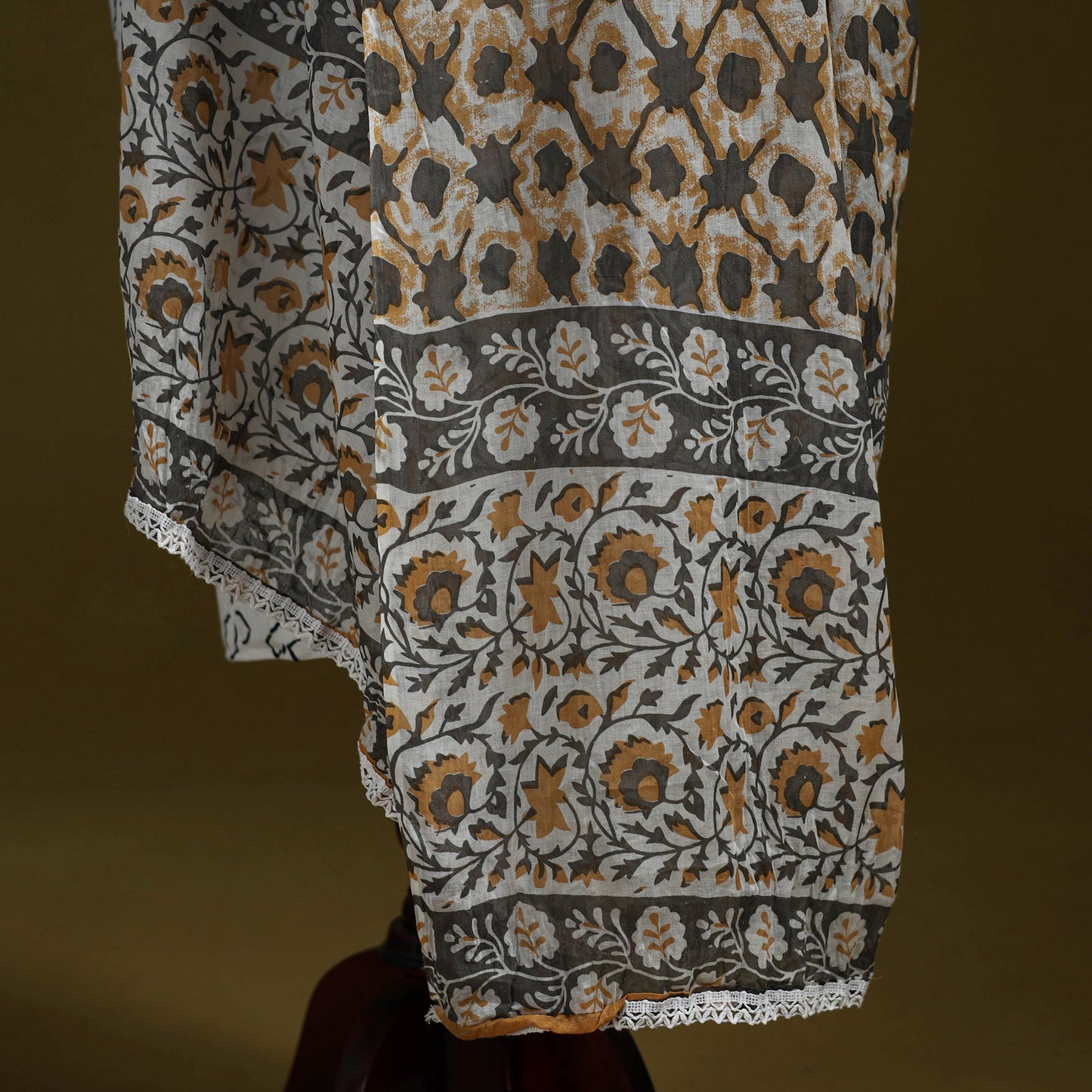 Cotton jaipur printed dupatta 63 - handcrafted