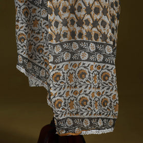 Cotton jaipur printed dupatta 63 - handcrafted