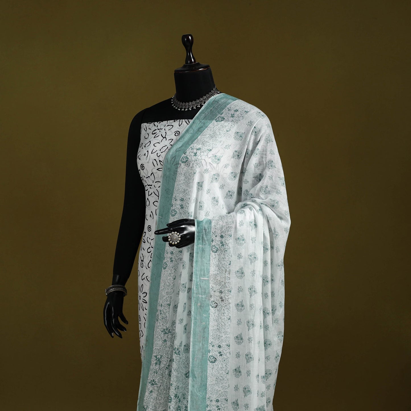 Cotton jaipur printed dupatta 65 - handcrafted