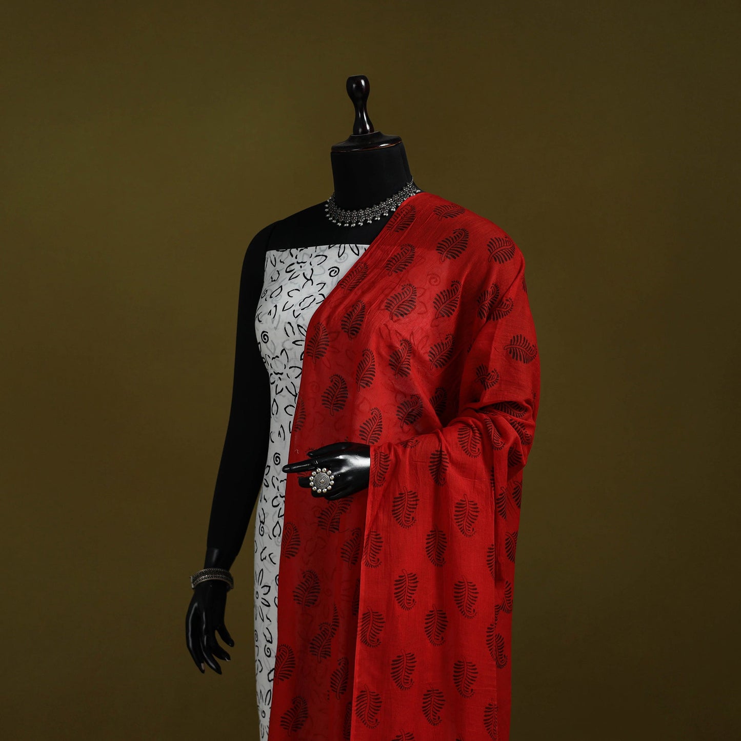 Cotton jaipur printed dupatta 66 - handcrafted