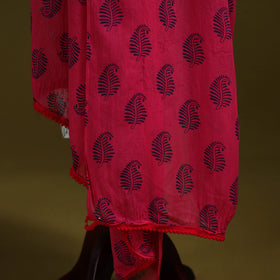 Cotton jaipur printed dupatta 68 - handcrafted
