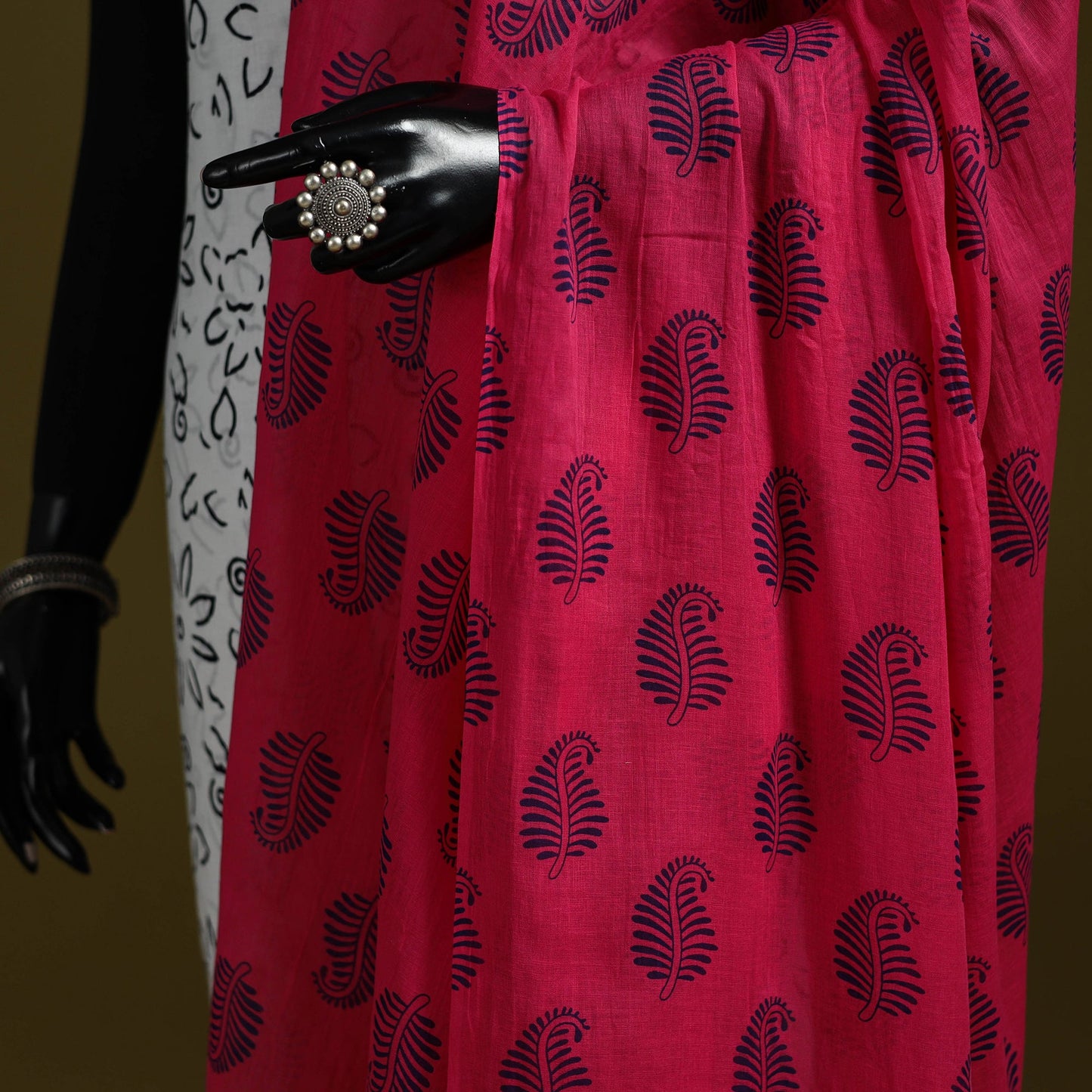 Cotton jaipur printed dupatta 68 - handcrafted