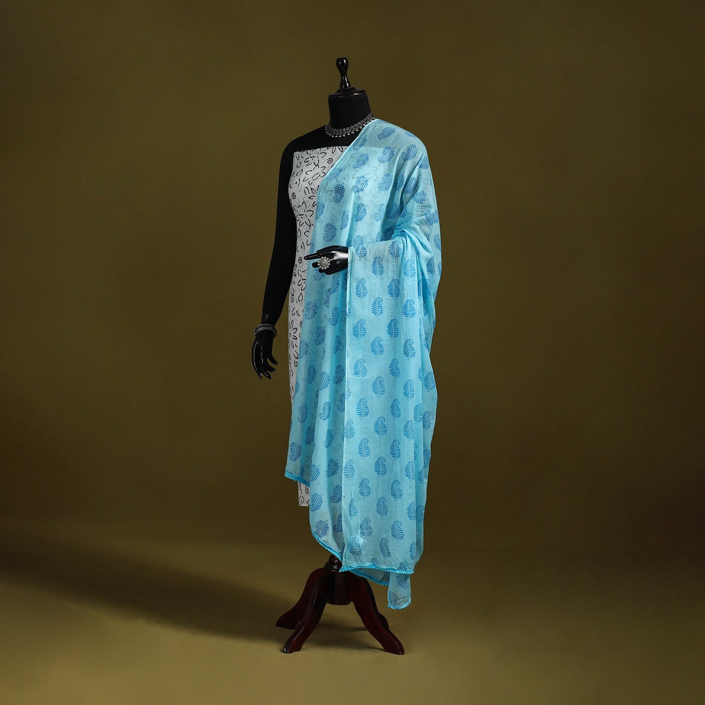 Cotton jaipur printed dupatta 69 - handcrafted