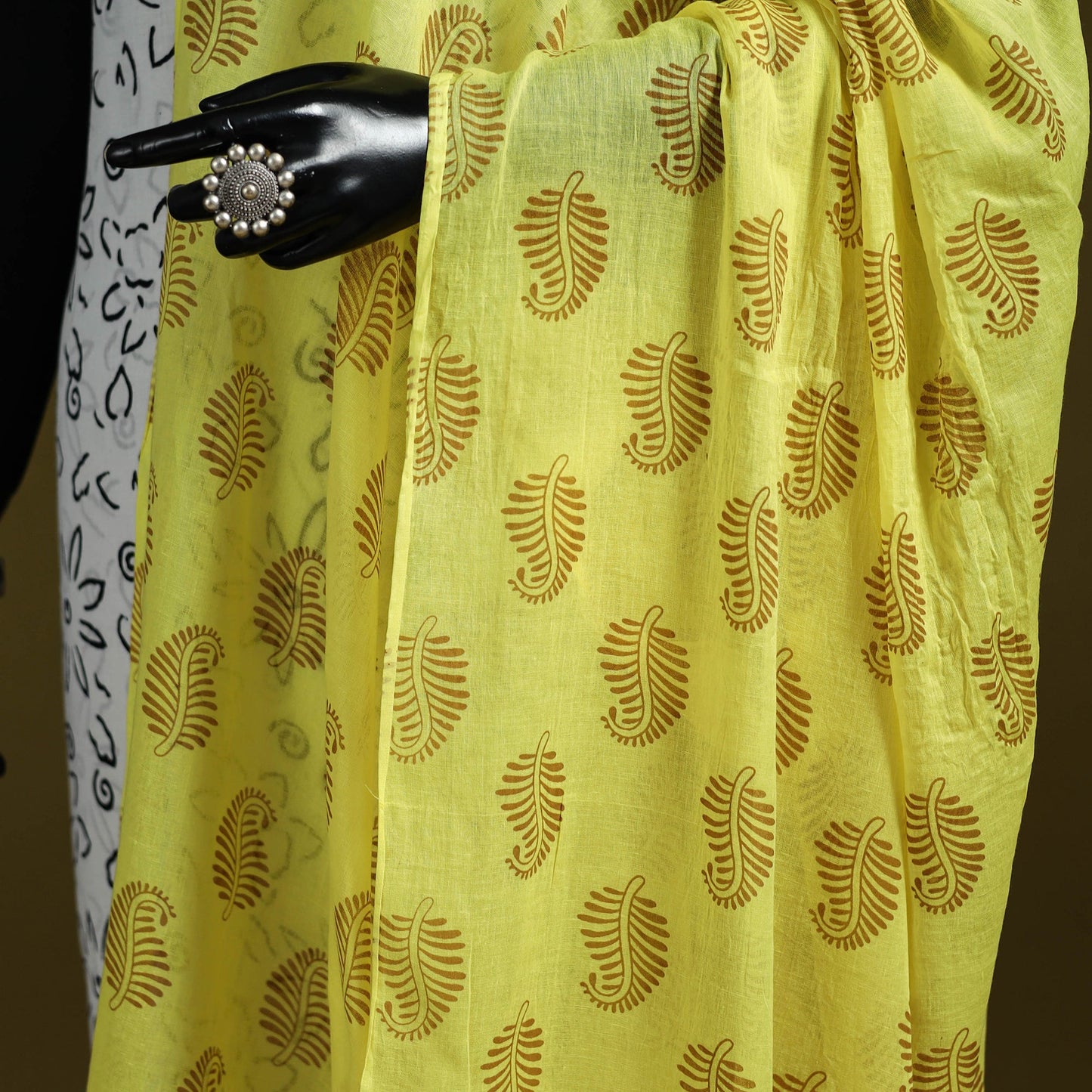 Cotton jaipur printed dupatta 73 - handcrafted