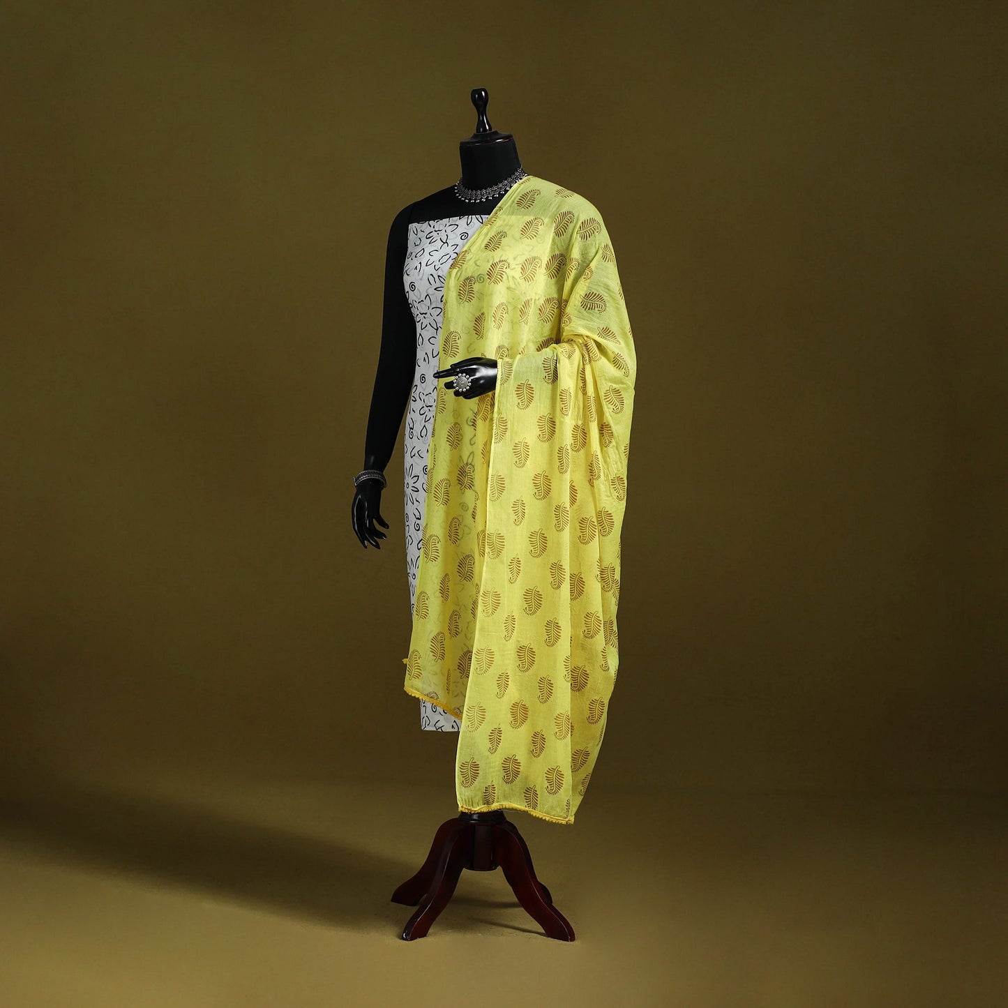 Cotton jaipur printed dupatta 73 - handcrafted