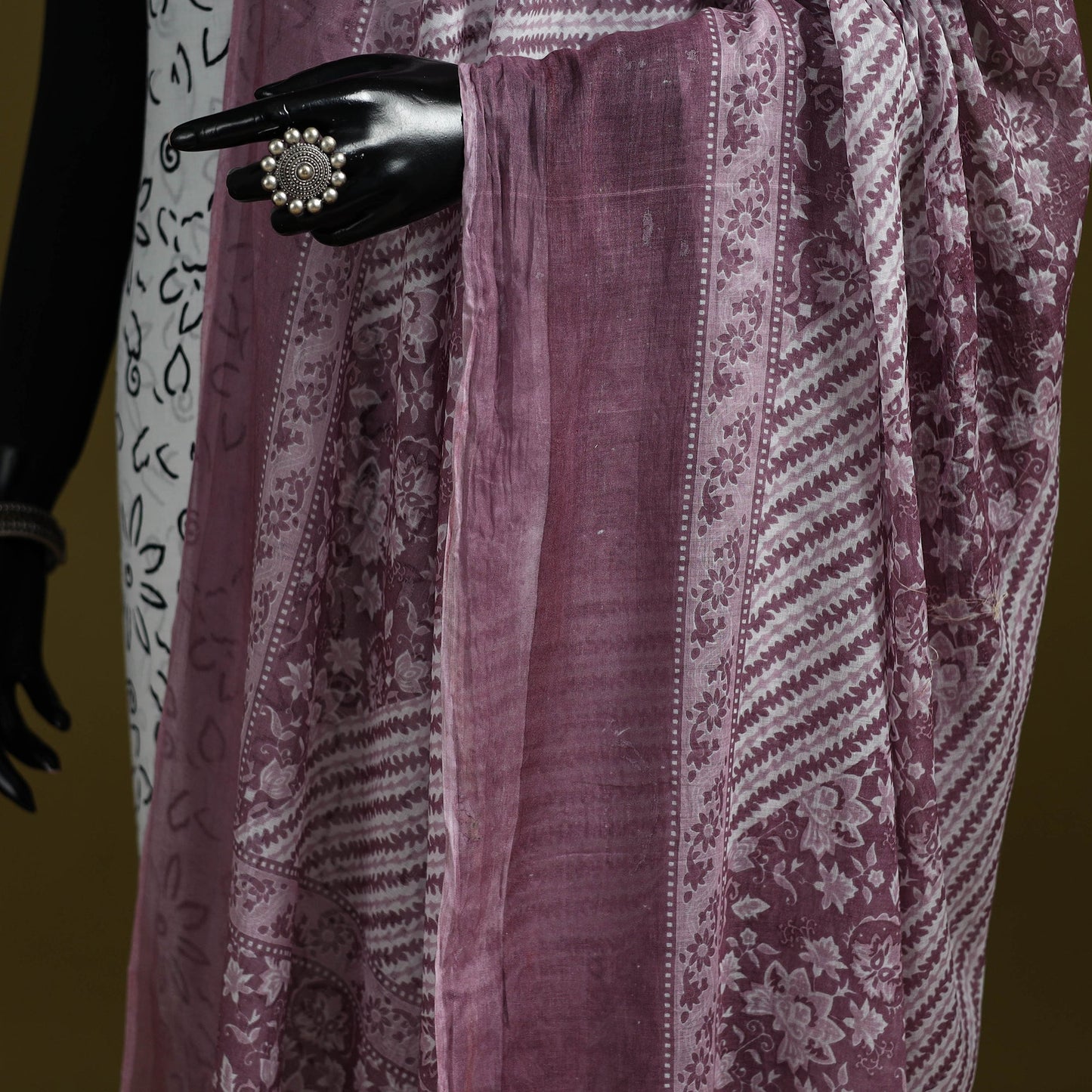 Cotton jaipur printed dupatta 74 - handcrafted