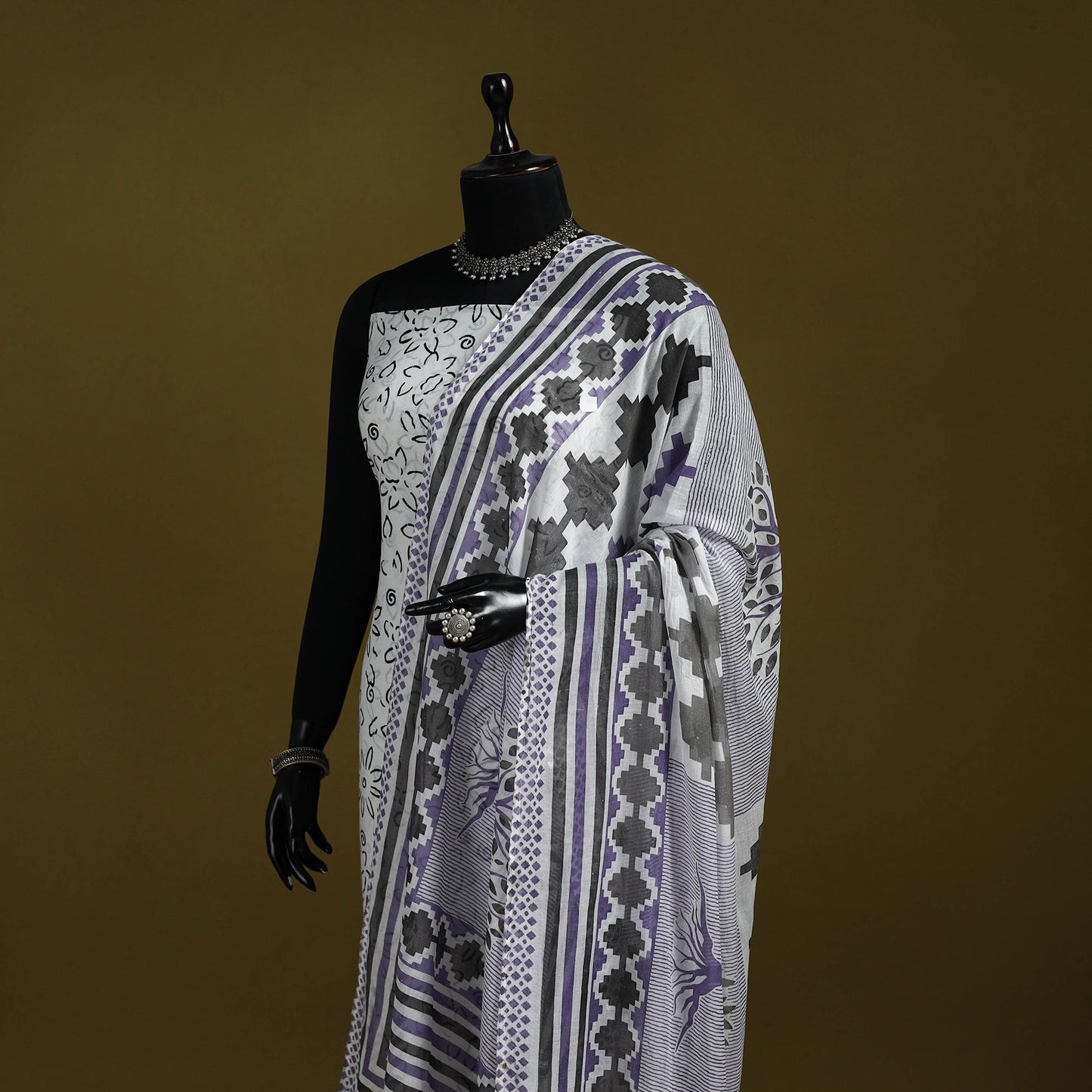 Cotton jaipur printed dupatta 75 - handcrafted