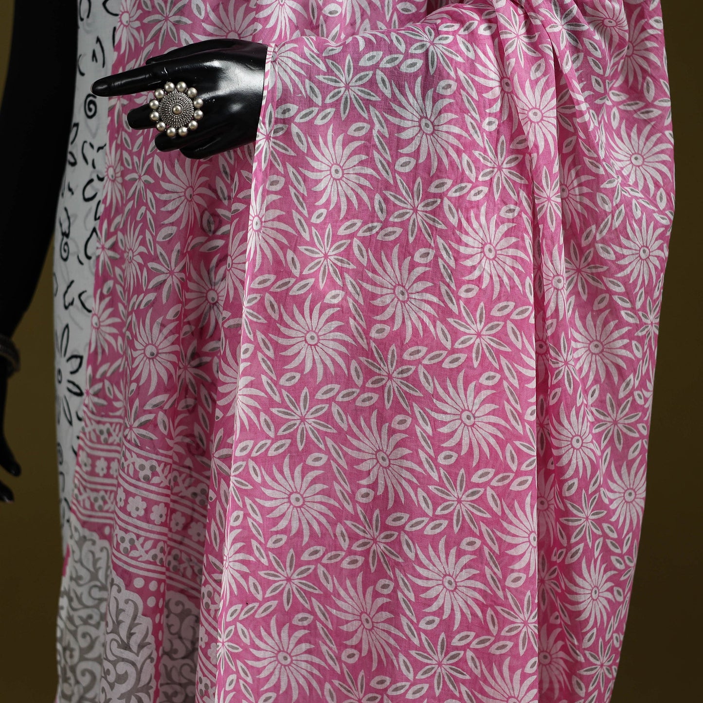 Cotton jaipur printed dupatta 76 - handcrafted