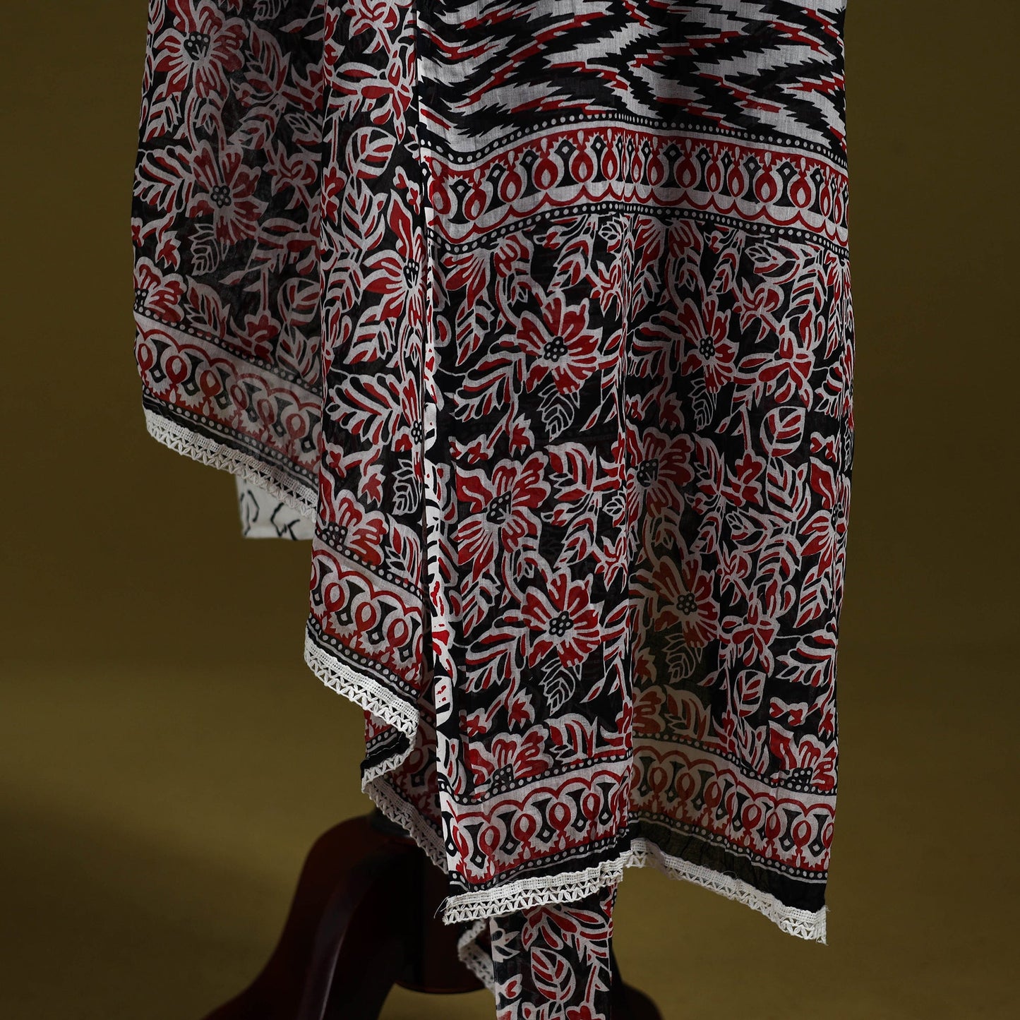 Cotton jaipur printed dupatta 77 - handcrafted