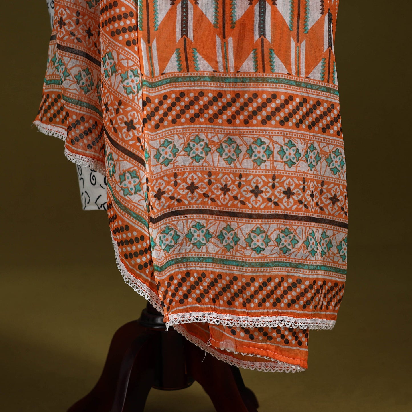Cotton jaipur printed dupatta 78 - handcrafted