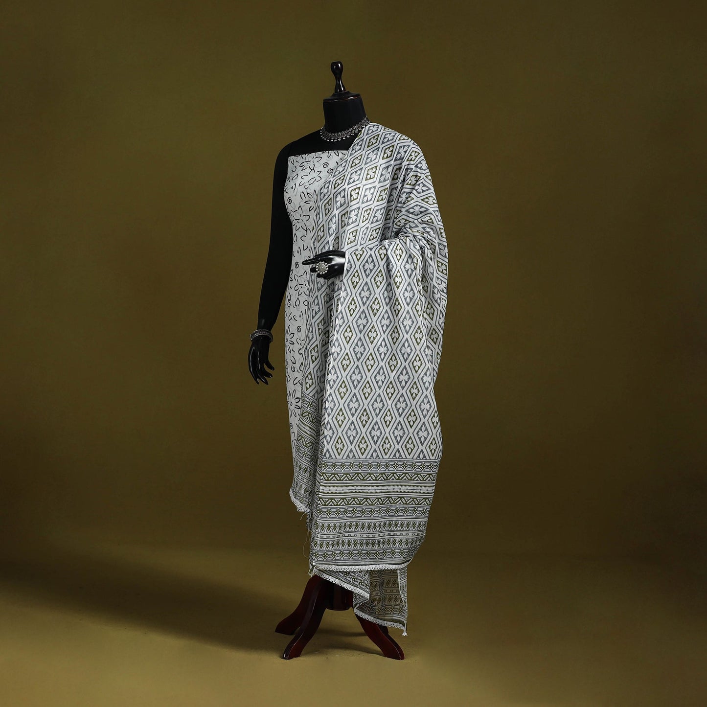 Cotton jaipur printed dupatta 79 - handcrafted