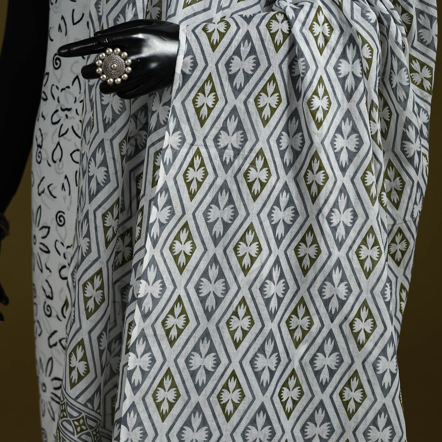 Cotton jaipur printed dupatta 79 - handcrafted