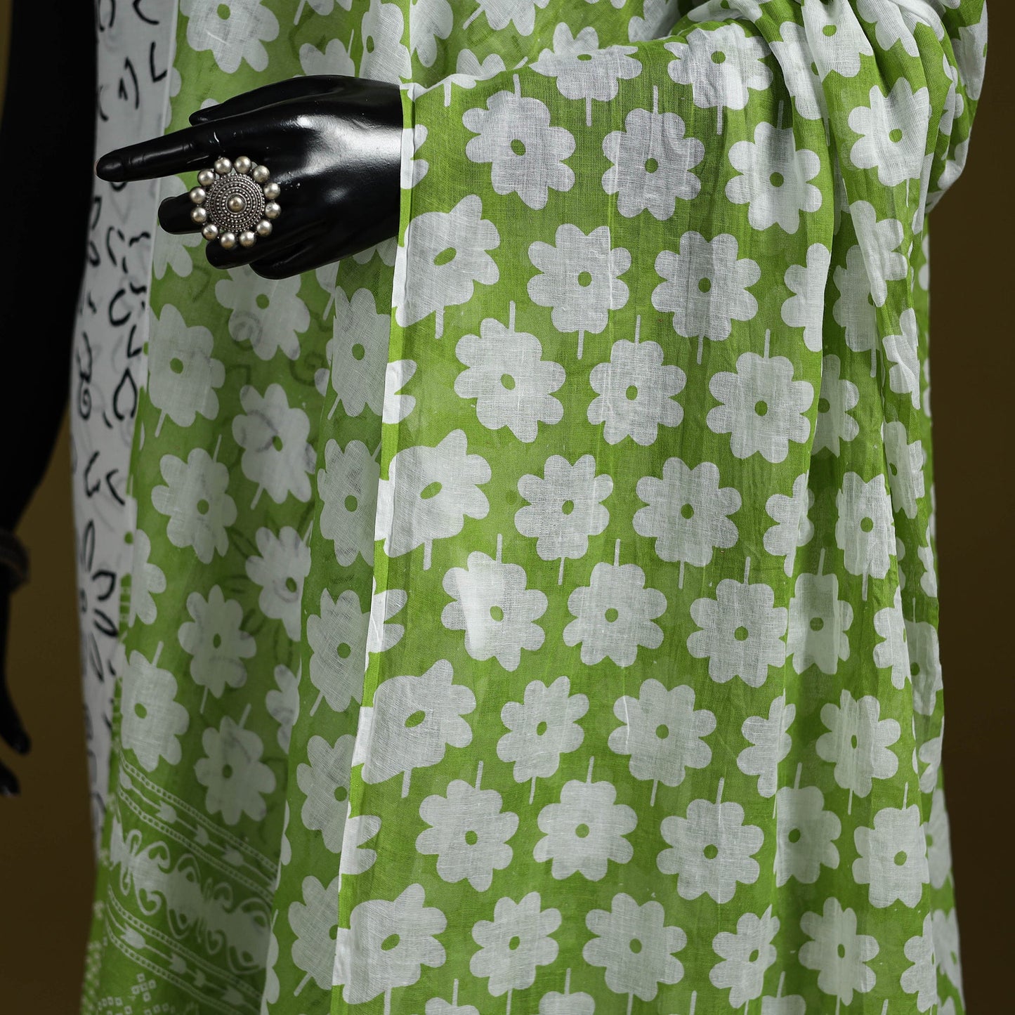 Cotton jaipur printed dupatta 80 - handcrafted