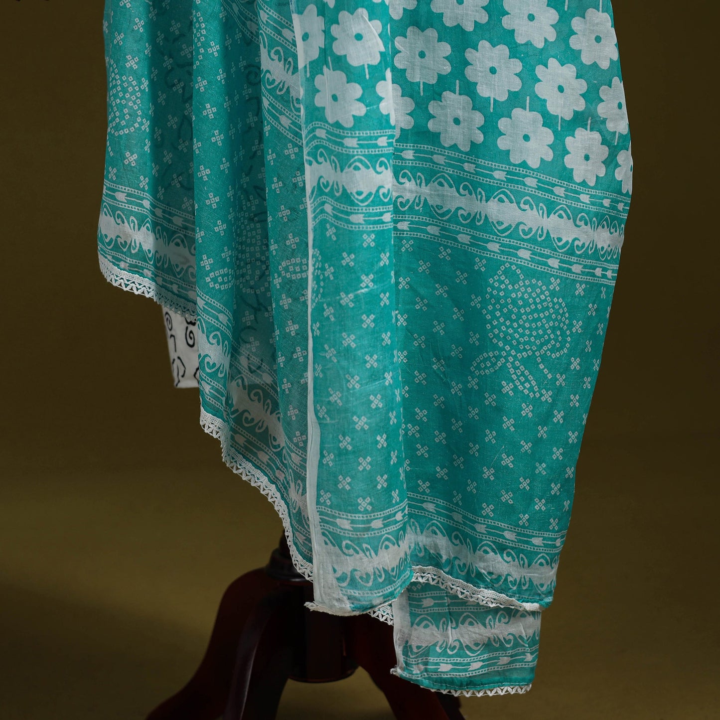 Cotton jaipur printed dupatta 83 - handcrafted