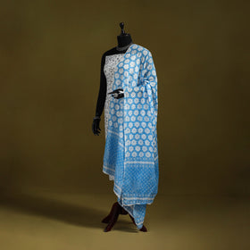 Cotton jaipur printed dupatta 84 - handcrafted