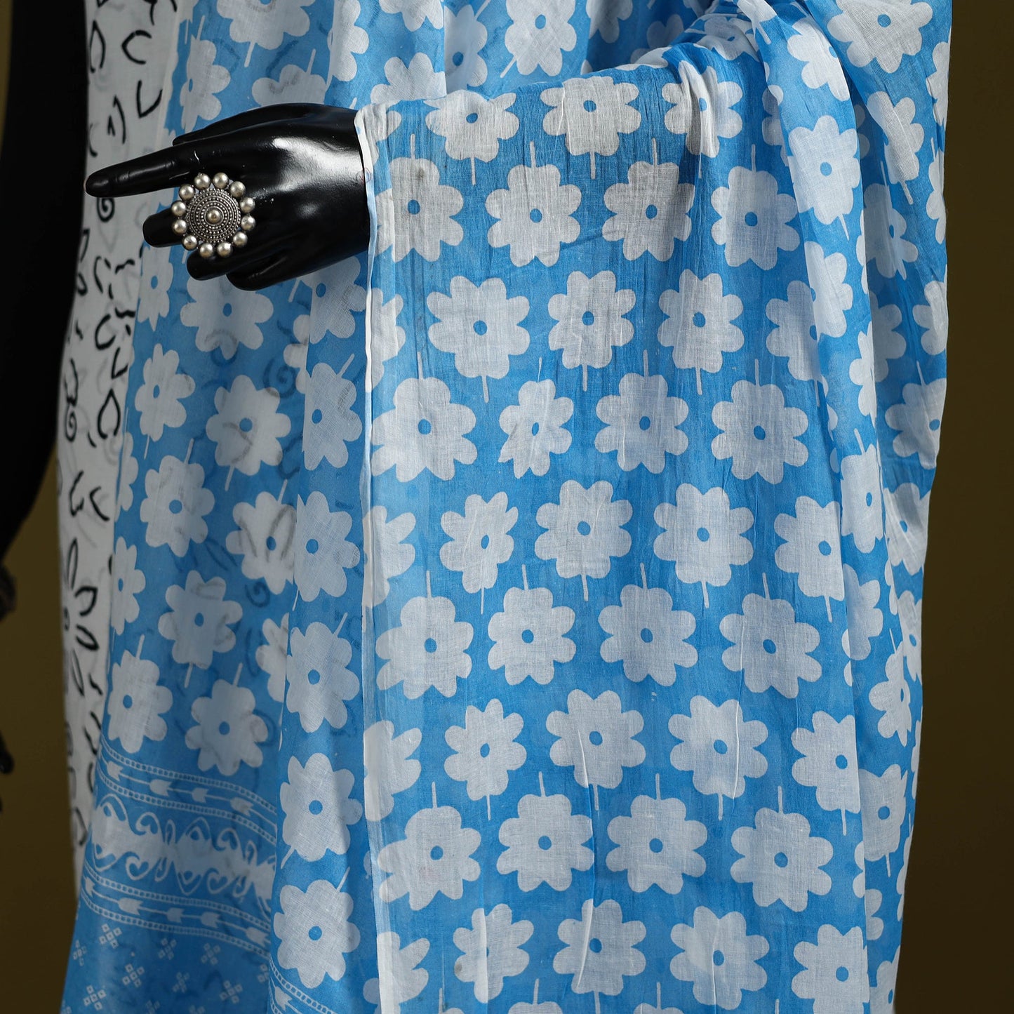 Cotton jaipur printed dupatta 84 - handcrafted