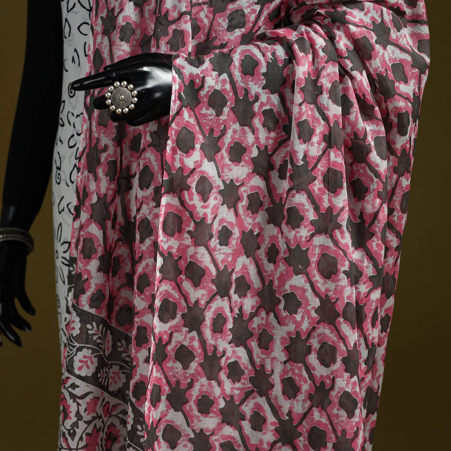 Cotton jaipur printed dupatta 86 - handcrafted