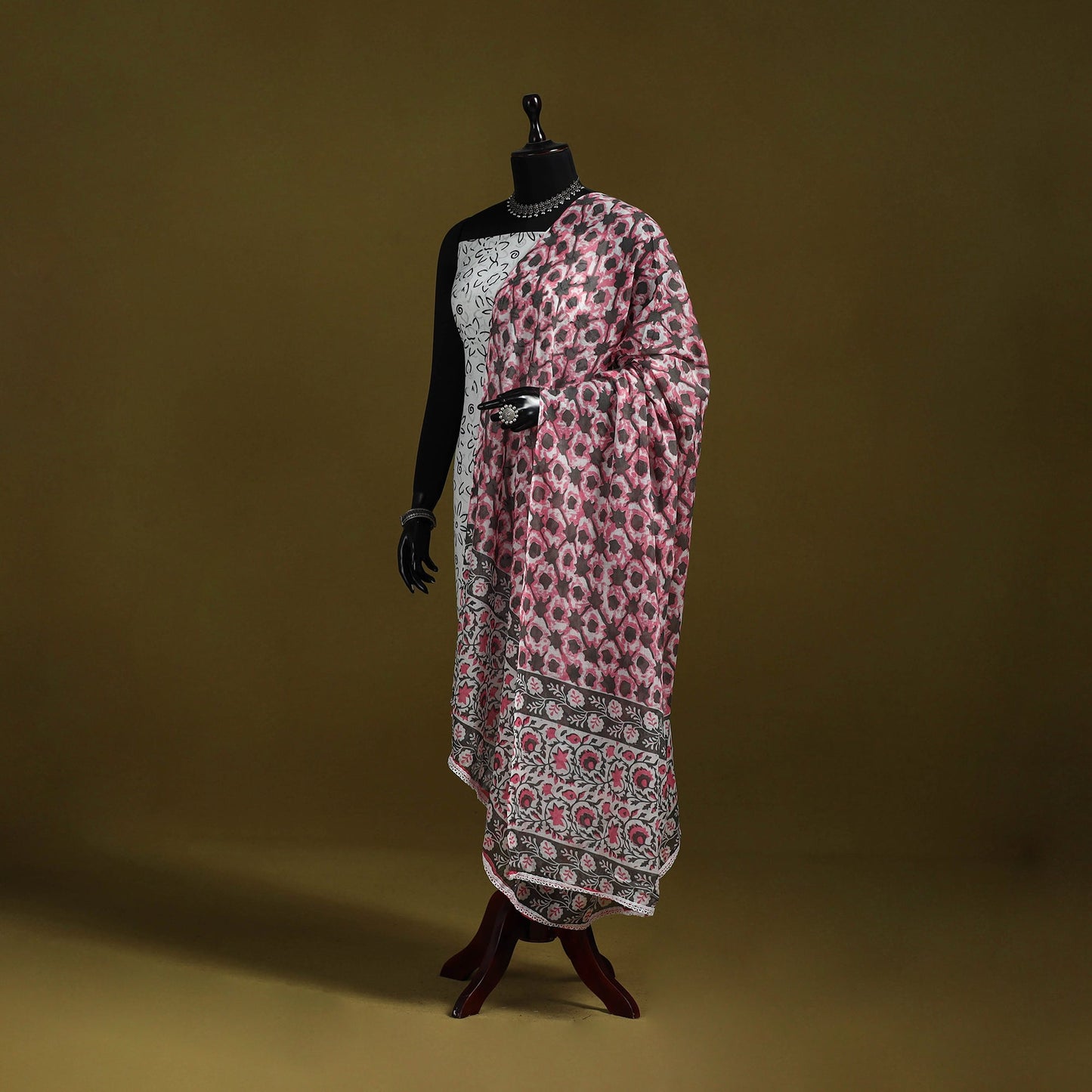 Cotton jaipur printed dupatta 86 - handcrafted