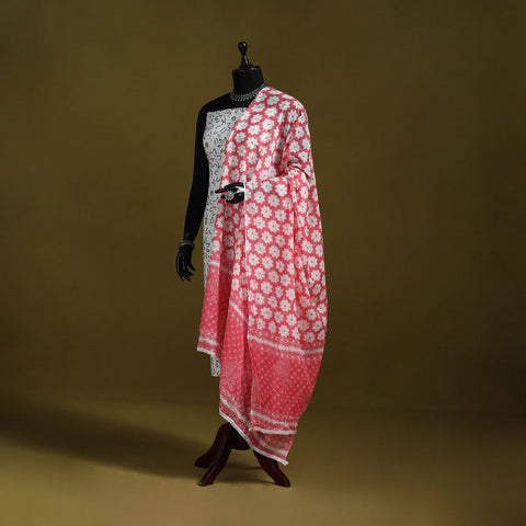 Cotton jaipur printed dupatta 87 - handcrafted