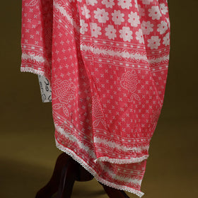 Cotton jaipur printed dupatta 87 - handcrafted