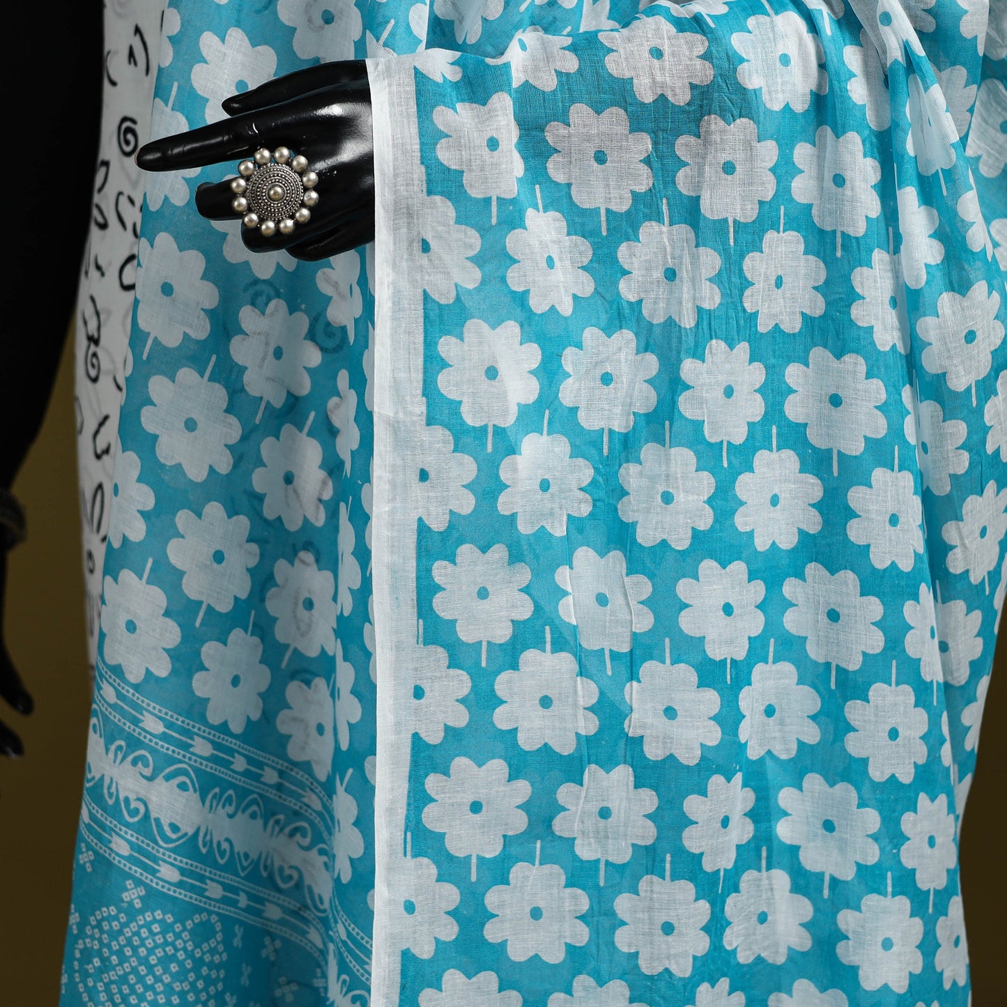 Cotton jaipur printed dupatta 88 - handcrafted
