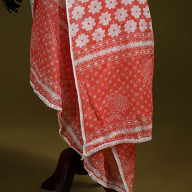 Cotton jaipur printed dupatta 89 - handcrafted