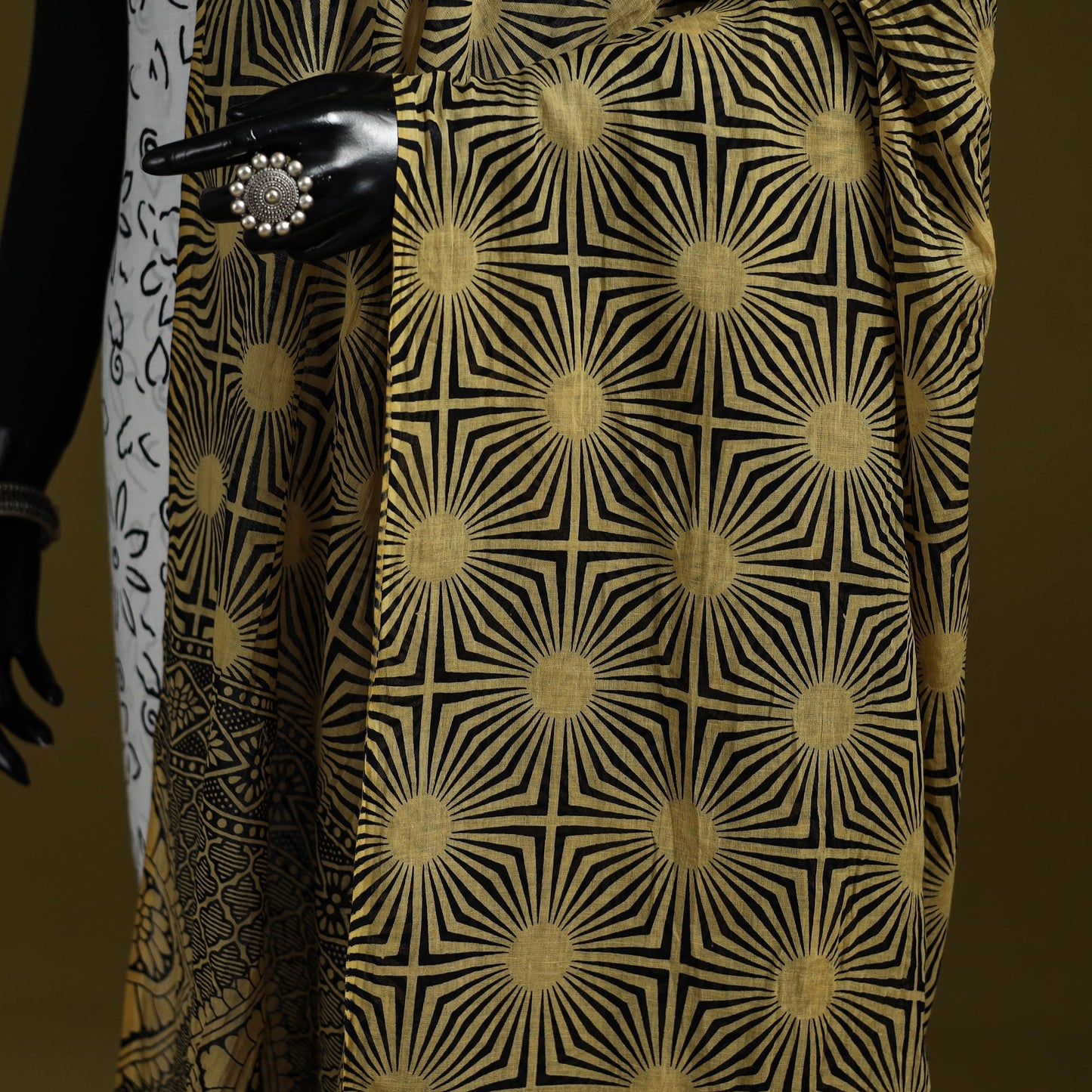 Cotton jaipur printed dupatta 90 - handcrafted