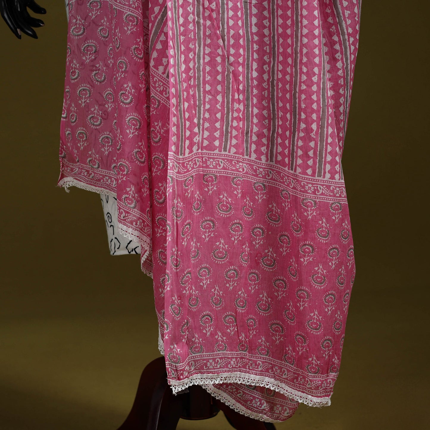 Cotton jaipur printed dupatta 92 - handcrafted