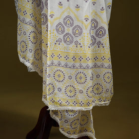 Cotton jaipur printed dupatta 93 - handcrafted