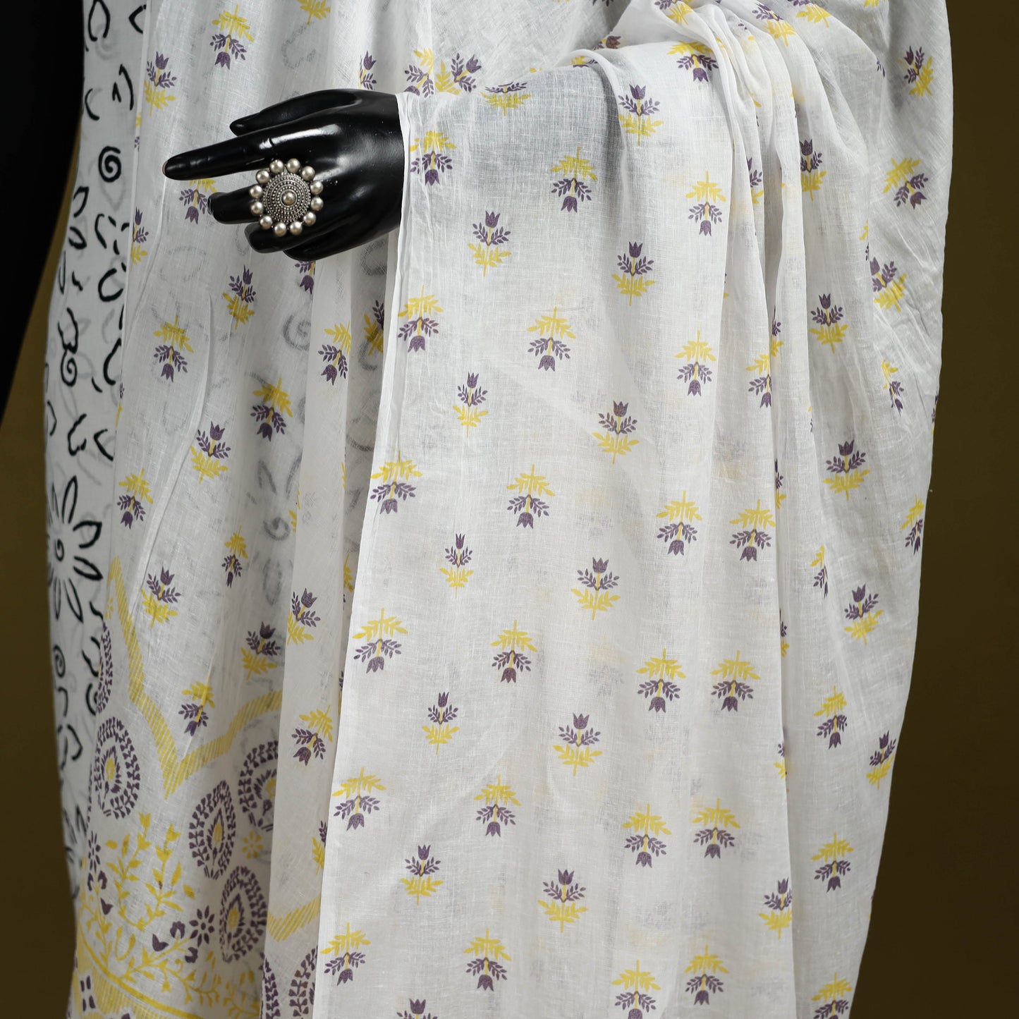 Cotton jaipur printed dupatta 93 - handcrafted