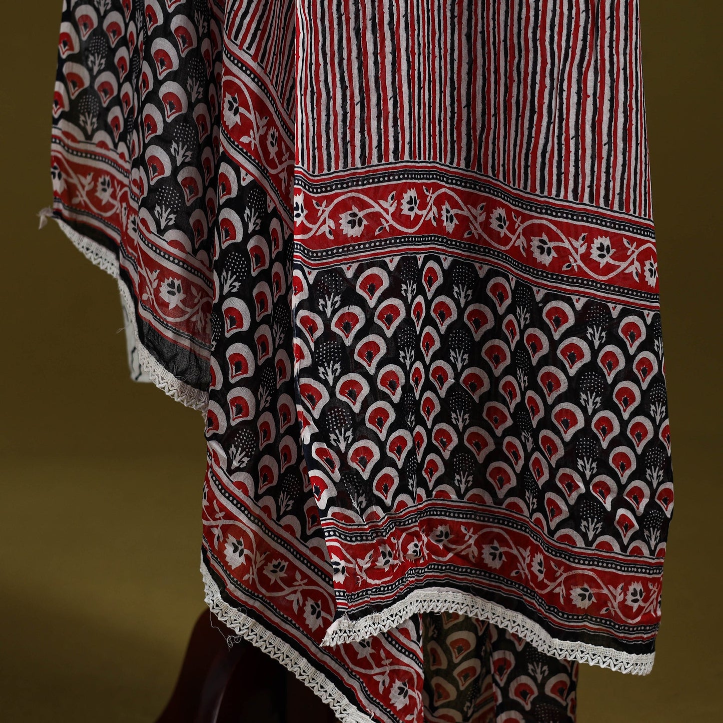 Cotton jaipur printed dupatta 94 - handcrafted