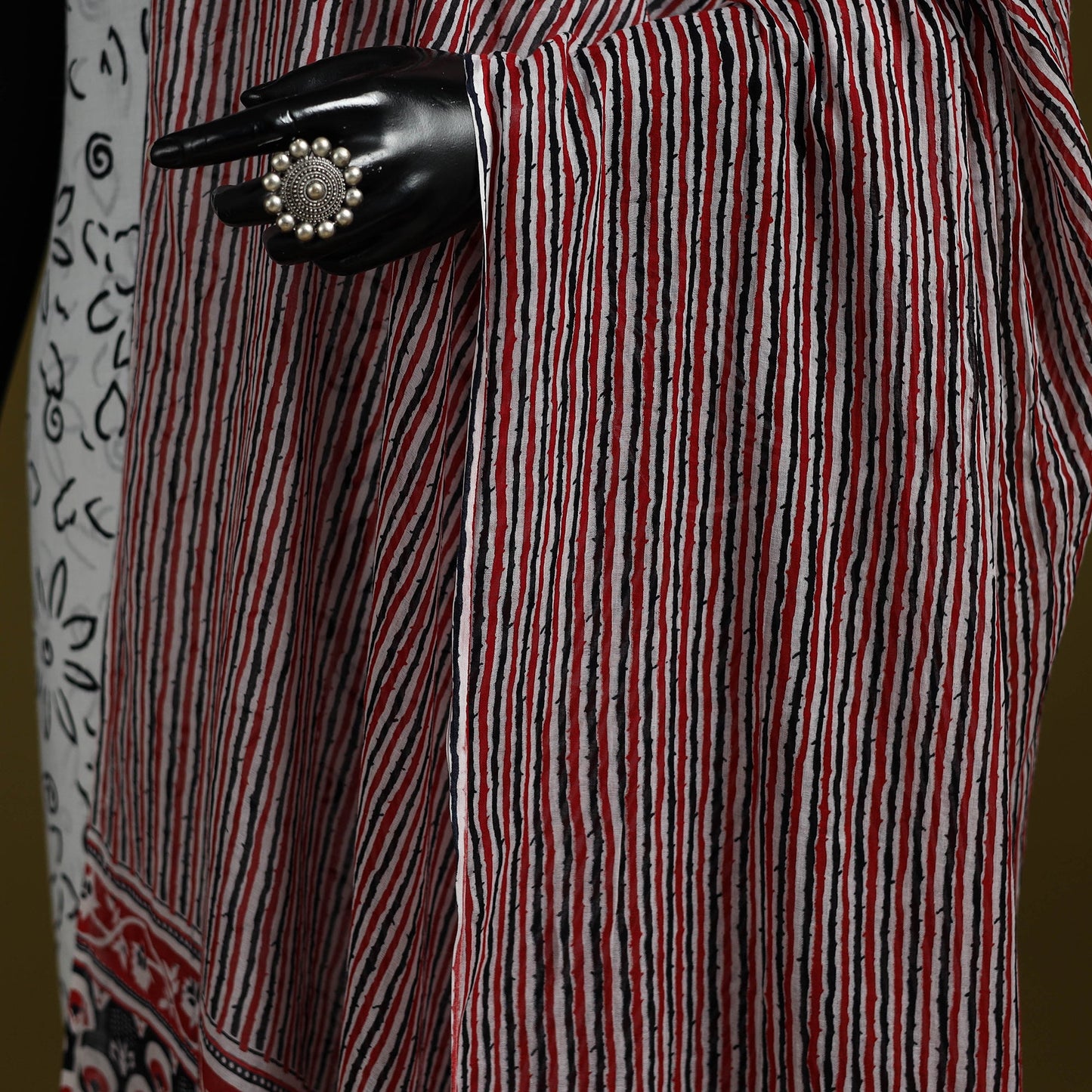 Cotton jaipur printed dupatta 94 - handcrafted