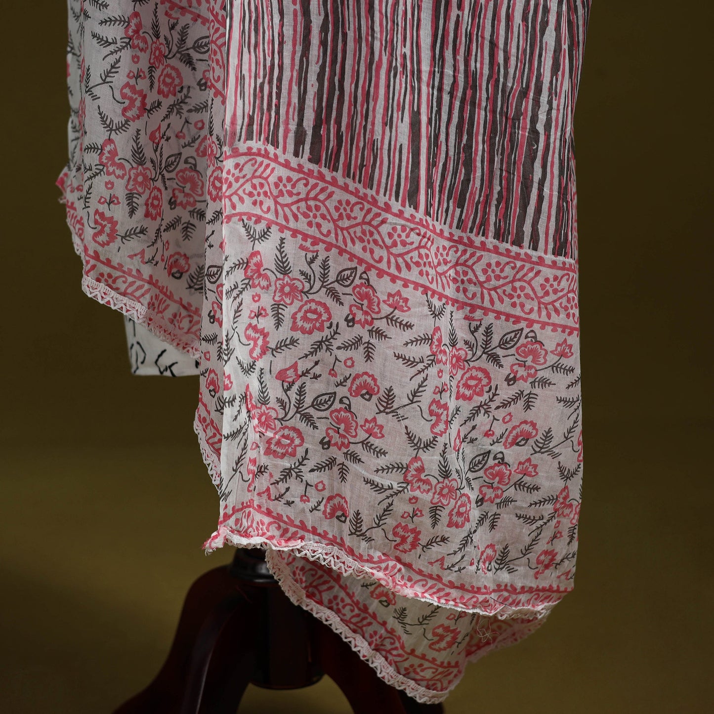 Cotton jaipur printed dupatta 95 - handcrafted