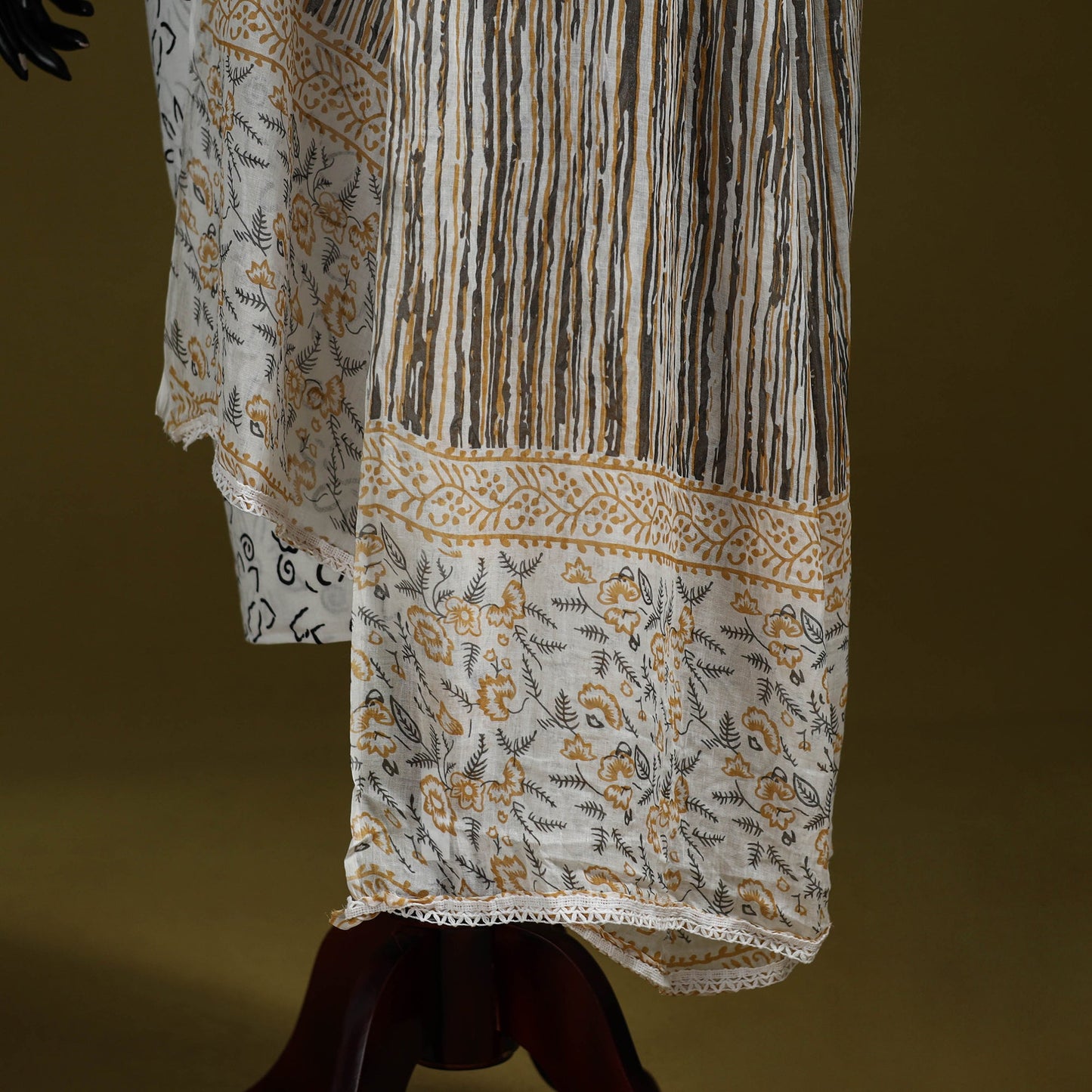 Cotton jaipur printed dupatta 96 - handcrafted