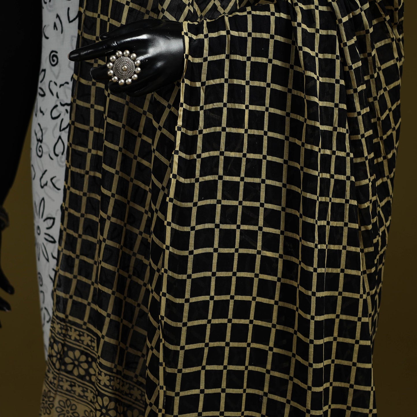 Cotton jaipur printed dupatta 98 - handcrafted