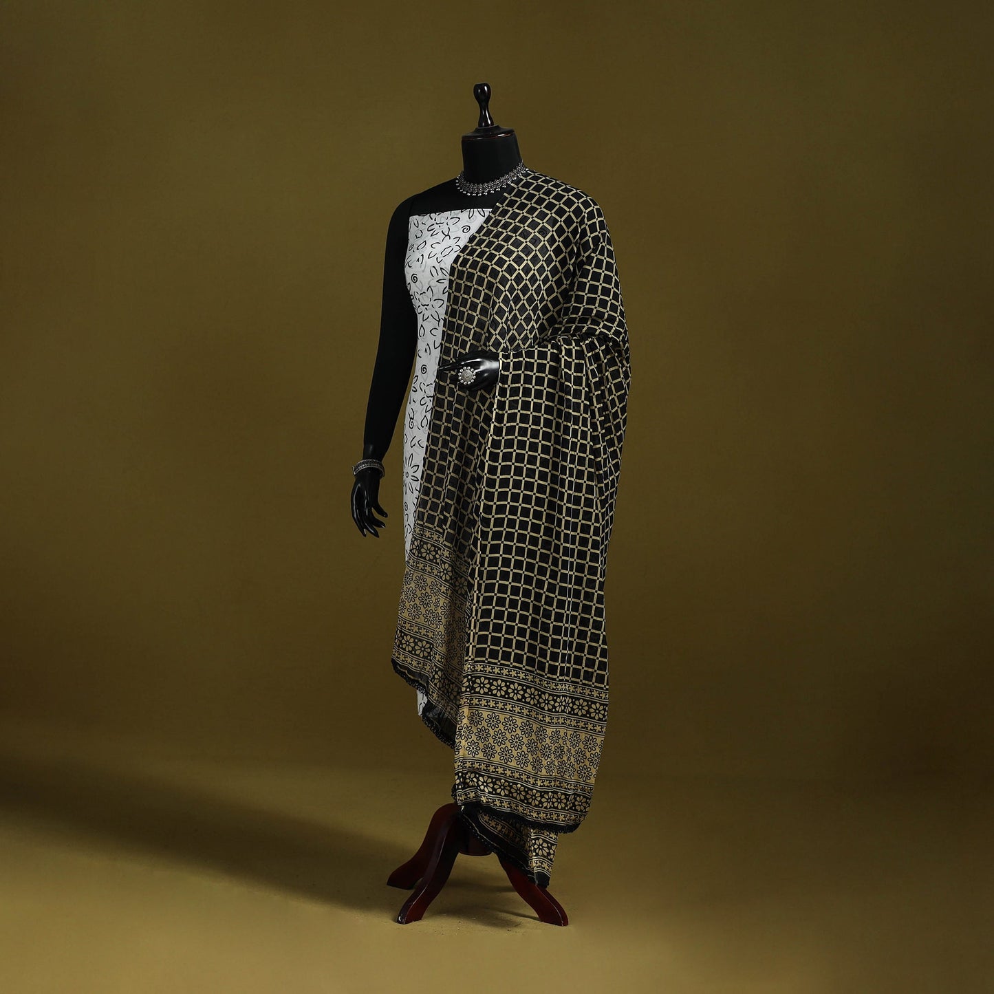 Cotton jaipur printed dupatta 98 - handcrafted