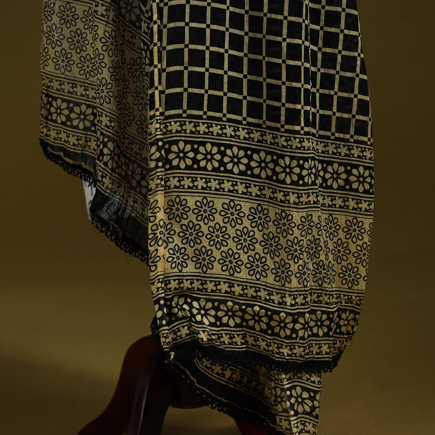 Cotton jaipur printed dupatta 98 - handcrafted